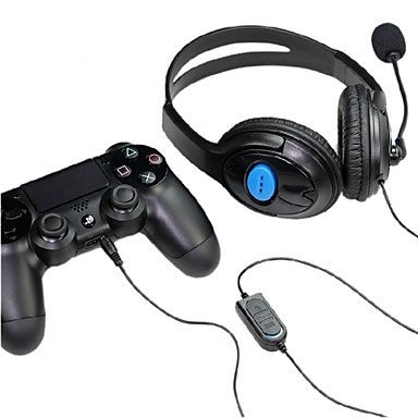 หูฟังขนาดใหญ่ทวิภาคี PS4 โฮสต์ชุดหูฟังแชทด้วยเสียงทางอินเทอร์เน็ตสำหรับ PS4, Large Headphones