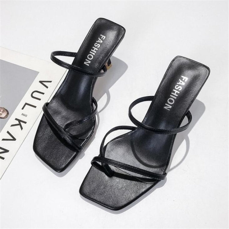Pin-toe Stiletto แฟชั่นผู้หญิงรองเท้าแตะส้นสูง, 34, 35, 36, 37, 38, 39