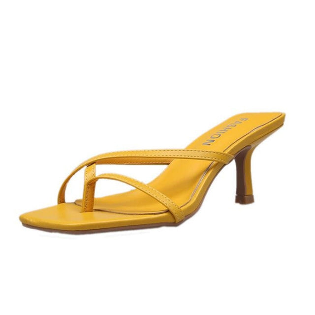 Pin-toe Stiletto แฟชั่นผู้หญิงรองเท้าแตะส้นสูง, 34, 35, 36, 37, 38, 39