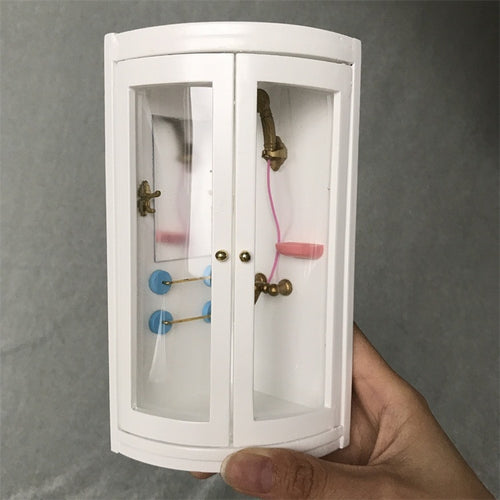 1:12 MINI House ของเล่นอุปกรณ์เสริมบ้านจำลองห้องน้ำ, Bathroom
