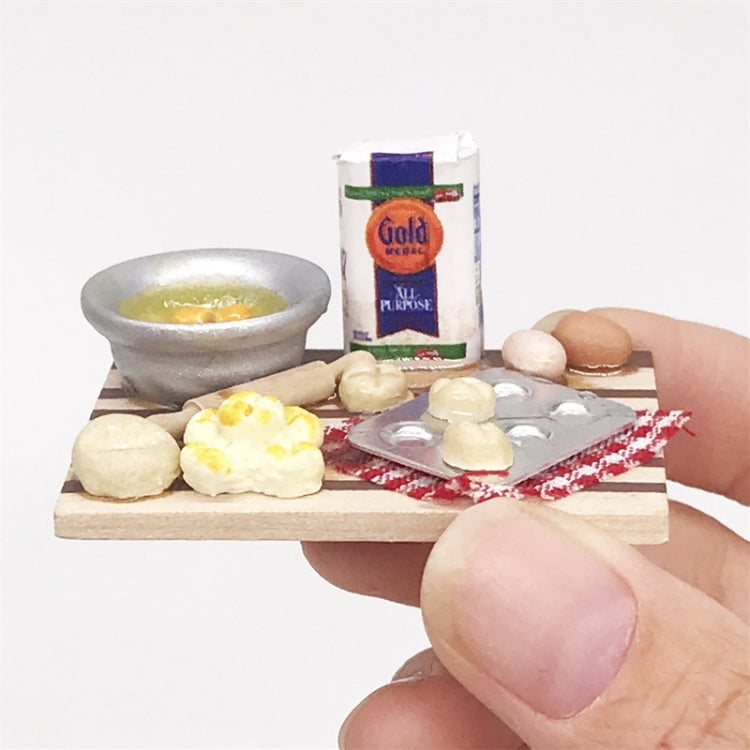 1:12 MINI House ของเล่นจำลองเขียงขนมทำขนมปังตาราง, Chopping Board