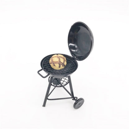 1:12 MINI House ของเล่นจำลองรอบเตาอบตกแต่งฉากกลางแจ้ง, Round Oven