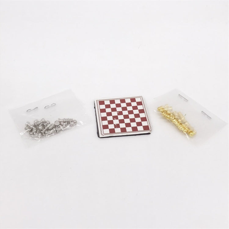 1:12 MINI House ของเล่นจำลองหมากรุกชุดฉากอุปกรณ์เสริม, Chess