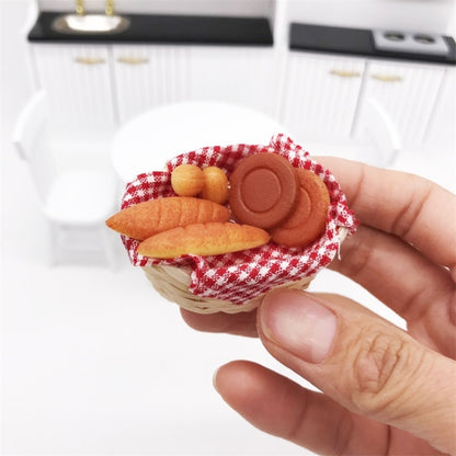 3 ชิ้น 1:12 เฟอร์นิเจอร์บ้านตุ๊กตามินิอุปกรณ์ครัวอาหารไมโครเล่นตะกร้ากล่องขนมปัง, Bread Box Basket
