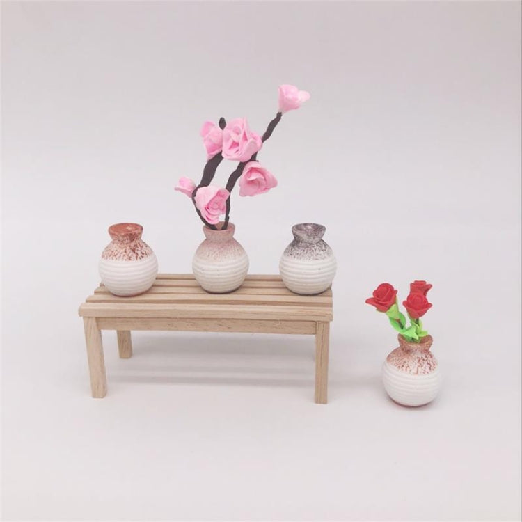 3 ชิ้น/เซ็ต 1:12 มินิตุ๊กตาบ้านฉากตกแต่งแจกันจำลอง, Simulation Vases