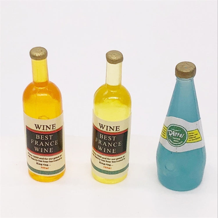 3 ชิ้น / เซ็ต 1:12 มินิเฮาส์ของเล่นจำลองการตกแต่งเครื่องดื่มไวน์, 3 PCS / Set Wine Drink Decoration