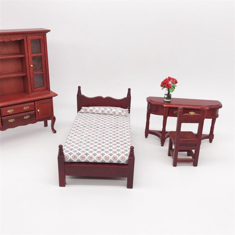 1:12 MINI House ของเล่นกระเป๋าเฟอร์นิเจอร์จำลองเตียงเดี่ยว, Single Bed
