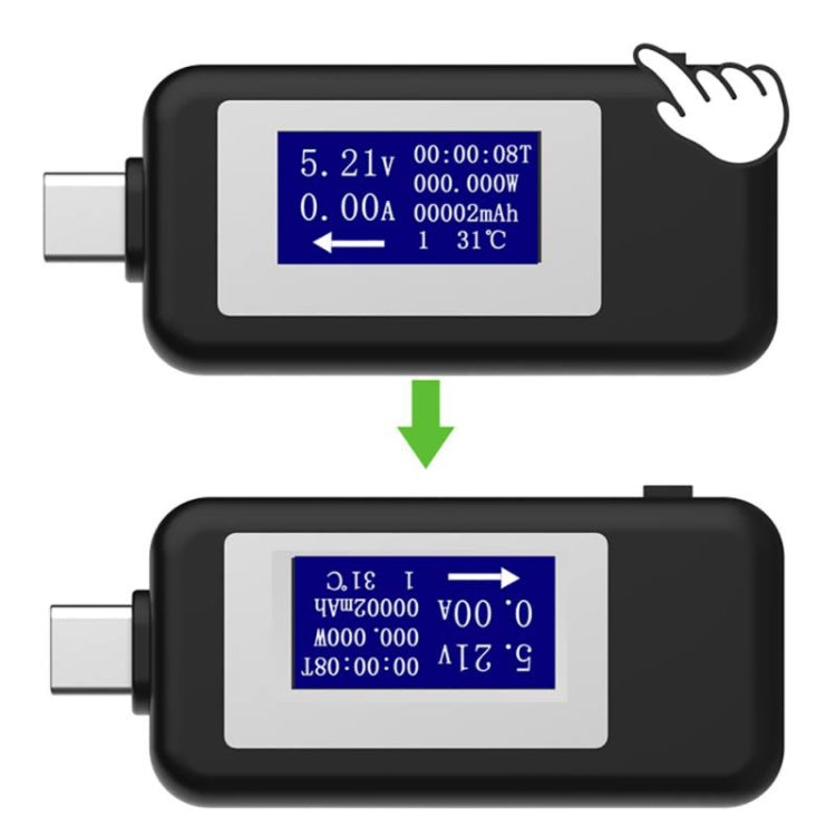 KEWEISI มัลติฟังก์ชั่น Type-C / USB-C เครื่องทดสอบเครื่องชาร์จเครื่องตรวจจับโวลต์มิเตอร์แบบดิจิตอลแอมป์มิเตอร์แรงดันไฟฟ้าเมตร