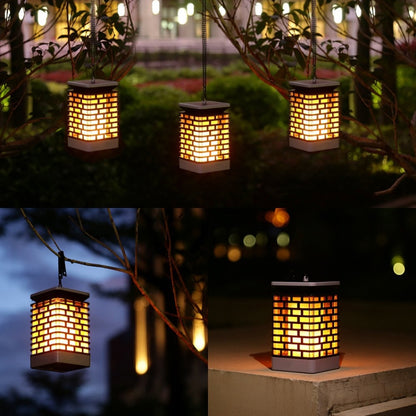 LED พลังงานแสงอาทิตย์เหนี่ยวนำภูมิทัศน์แสงโคมไฟเปลวไฟโคมไฟสวนกันน้ำกลางแจ้ง