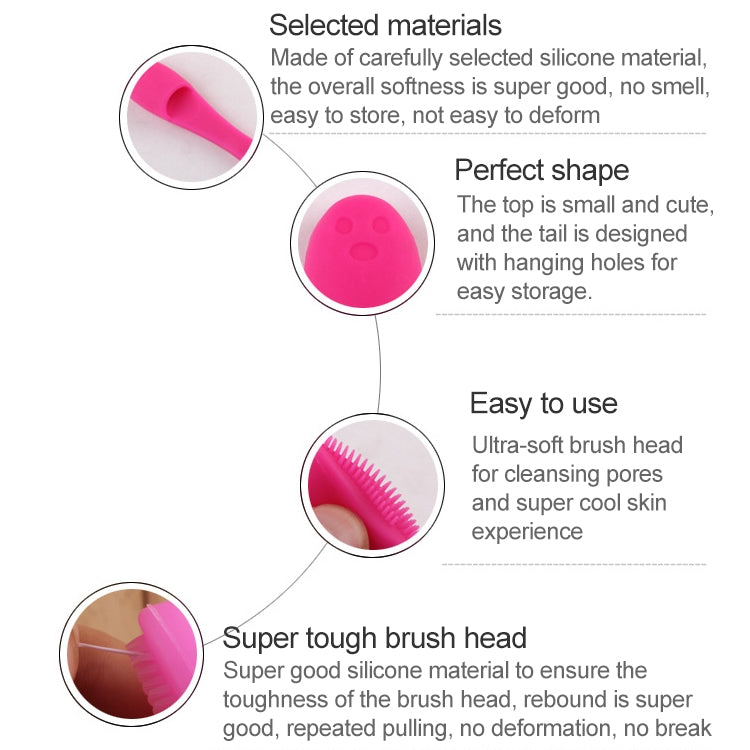 10 ชิ้น Blackhead แปรงทำความสะอาดใบหน้า Extractor Remover เครื่องมือซิลิโคนแปรงนวดนิ้วมือ Face Exfoliating ทำความสะอาดเครื่องมือ