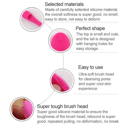 10 ชิ้น Blackhead แปรงทำความสะอาดใบหน้า Extractor Remover เครื่องมือซิลิโคนแปรงนวดนิ้วมือ Face Exfoliating ทำความสะอาดเครื่องมือ