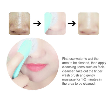 10 ชิ้น Blackhead แปรงทำความสะอาดใบหน้า Extractor Remover เครื่องมือซิลิโคนแปรงนวดนิ้วมือ Face Exfoliating ทำความสะอาดเครื่องมือ