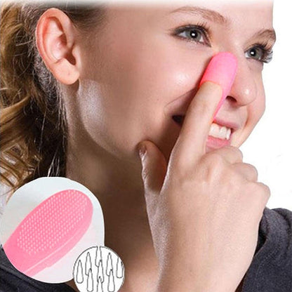 10 ชิ้น Blackhead แปรงทำความสะอาดใบหน้า Extractor Remover เครื่องมือซิลิโคนแปรงนวดนิ้วมือ Face Exfoliating ทำความสะอาดเครื่องมือ
