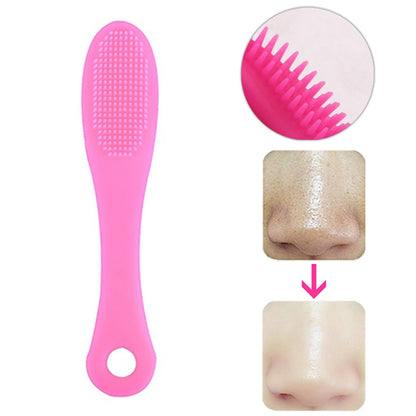 10 ชิ้น Blackhead แปรงทำความสะอาดใบหน้า Extractor Remover เครื่องมือซิลิโคนแปรงนวดนิ้วมือ Face Exfoliating ทำความสะอาดเครื่องมือ