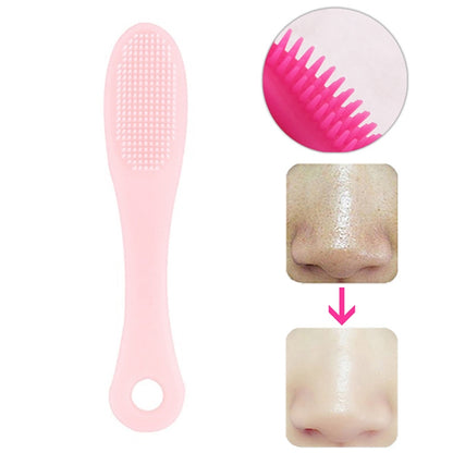 10 ชิ้น Blackhead แปรงทำความสะอาดใบหน้า Extractor Remover เครื่องมือซิลิโคนแปรงนวดนิ้วมือ Face Exfoliating ทำความสะอาดเครื่องมือ