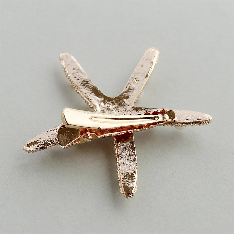 แฟชั่น Rhinestone Pearl Starfish Hairpin สำหรับเจ้าสาว Headpiece ผมจัดแต่งทรงผมเครื่องมือ