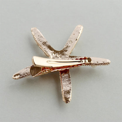 แฟชั่น Rhinestone Pearl Starfish Hairpin สำหรับเจ้าสาว Headpiece ผมจัดแต่งทรงผมเครื่องมือ