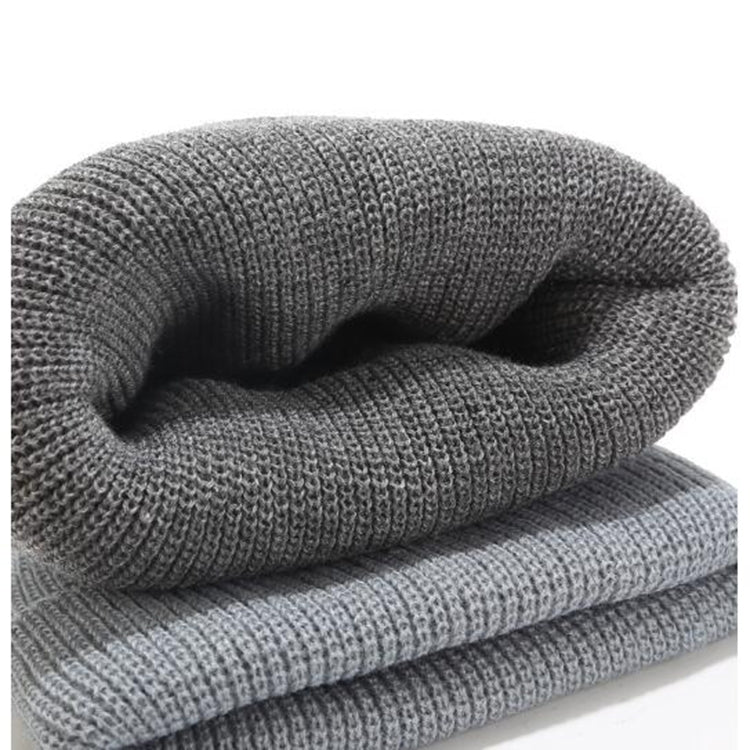 Skullcap ถักสั้นฤดูหนาวสีทึบสำหรับผู้ชาย / ผู้หญิง, M（56-58cm）