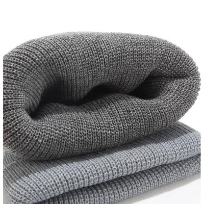 Skullcap ถักสั้นฤดูหนาวสีทึบสำหรับผู้ชาย / ผู้หญิง, M（56-58cm）