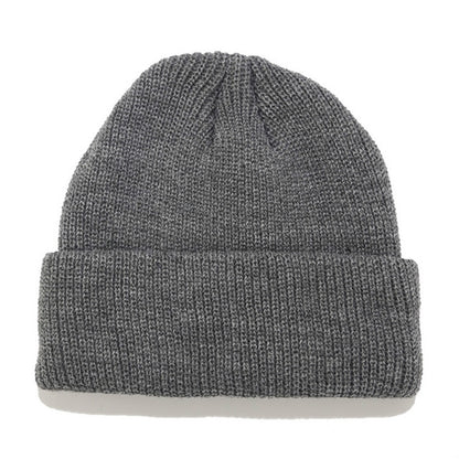 Skullcap ถักสั้นฤดูหนาวสีทึบสำหรับผู้ชาย / ผู้หญิง, M（56-58cm）