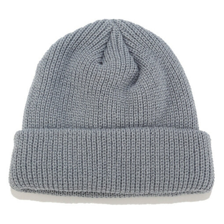 Skullcap ถักสั้นฤดูหนาวสีทึบสำหรับผู้ชาย / ผู้หญิง, M（56-58cm）