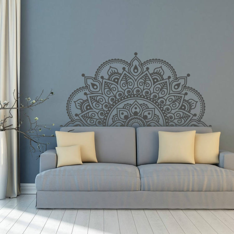 2 ชิ้นดอกไม้ Mandala PVC สติ๊กเกอร์ติดผนังบุคลิกภาพที่ถอดออกได้ห้องนั่งเล่นห้องนอนโซฟาพื้นหลังกำแพง
