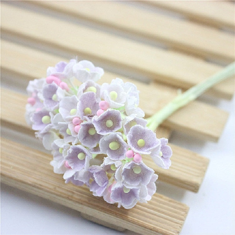5 สาขา DIY พลัมจำลองมือมินิ Flocking ผ้าดอกไม้โชคดี