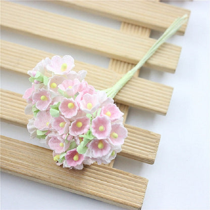5 สาขา DIY พลัมจำลองมือมินิ Flocking ผ้าดอกไม้โชคดี