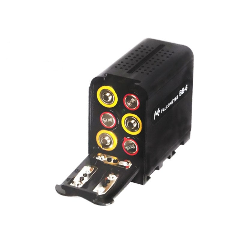 BB-6 กล่องแบตเตอรี่ AA ถึง F970 กล่องกล่องแบตเตอรี่สากลสำหรับไฟ LED กล้องเติมแสง