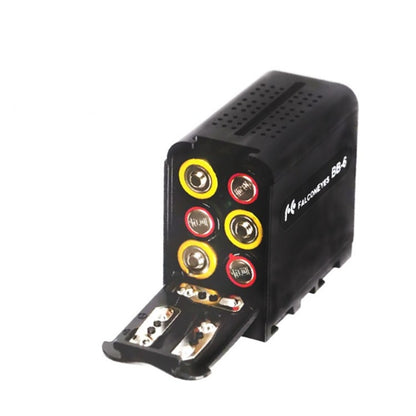 BB-6 กล่องแบตเตอรี่ AA ถึง F970 กล่องกล่องแบตเตอรี่สากลสำหรับไฟ LED กล้องเติมแสง