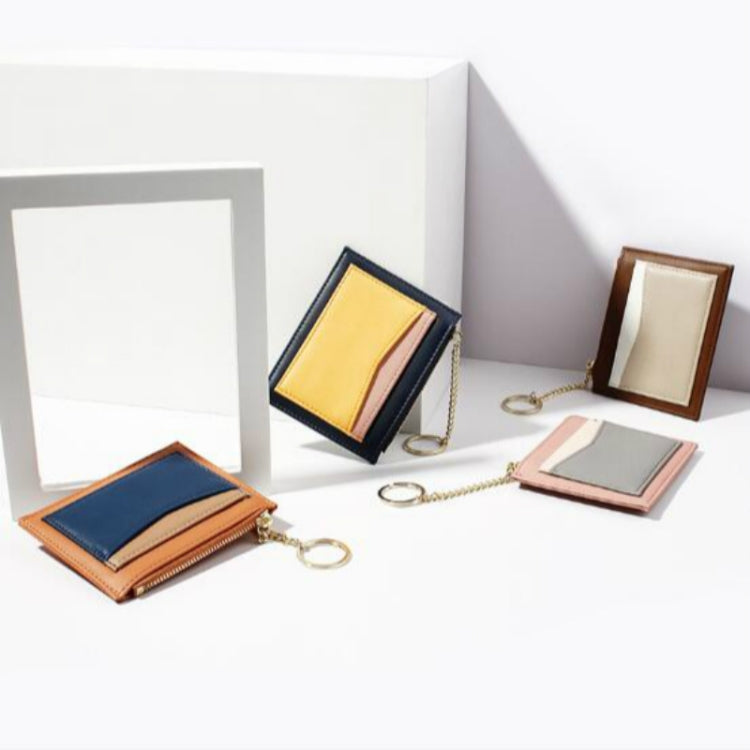 3 PCS Fashion Stitching Multi-card Zipper Card Bag กระเป๋าสตางค์ขนาดเล็กแบบมัลติฟังก์ชั่น