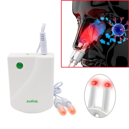 2 ชิ้น BIONASE ดูแลจมูกเครื่องบำบัดโรคจมูกอักเสบไซนัสอักเสบรักษา Hay Fever Treatment Machine, White