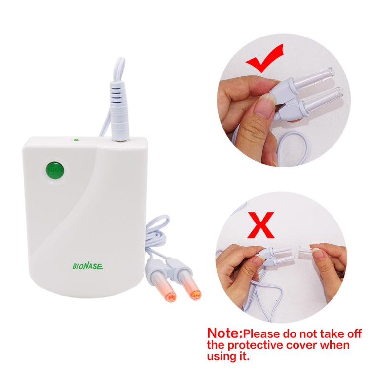 2 ชิ้น BIONASE ดูแลจมูกเครื่องบำบัดโรคจมูกอักเสบไซนัสอักเสบรักษา Hay Fever Treatment Machine, White