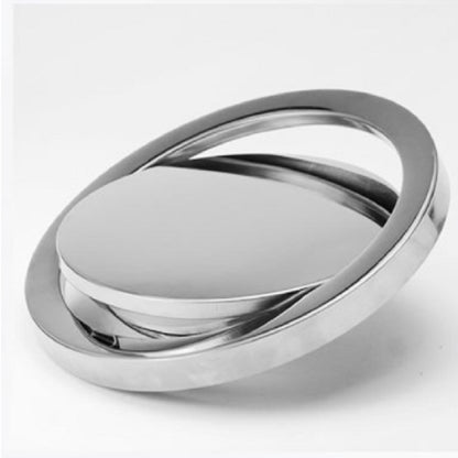 ชนิดฝังตัวฝาสวิงสแตนเลสพลิกเคาน์เตอร์ครัวถังขยะฝากระป๋อง, Round Drawing 20cm Diameter, Round  Mirror 24.5cm Diameter, Square 16.2x22.7cm