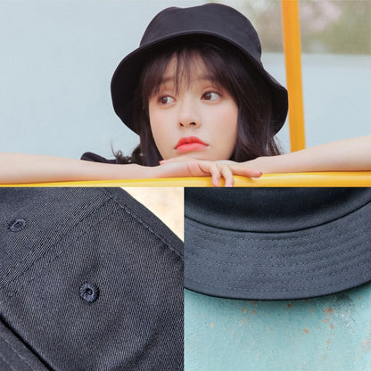 หมวกชาวประมงสวมใส่ผ้าฝ้ายสีทึบสองด้านสำหรับผู้หญิง, L, XL, XXL