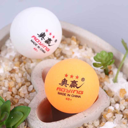 ROYING 100 PCS Professional ABS ลูกปิงปองเส้นผ่านศูนย์กลาง: 40 มม, White 3Stars, Orange 3Stars