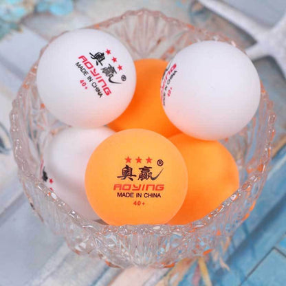 ROYING 100 PCS Professional ABS ลูกปิงปองเส้นผ่านศูนย์กลาง: 40 มม, White 3Stars, Orange 3Stars