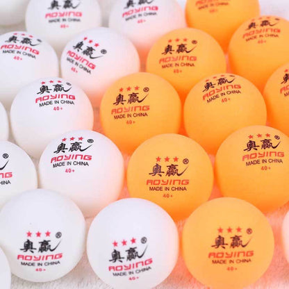 ROYING 100 PCS Professional ABS ลูกปิงปองเส้นผ่านศูนย์กลาง: 40 มม, White 3Stars, Orange 3Stars