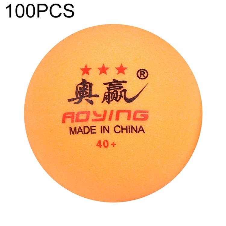 ROYING 100 PCS Professional ABS ลูกปิงปองเส้นผ่านศูนย์กลาง: 40 มม, White 3Stars, Orange 3Stars