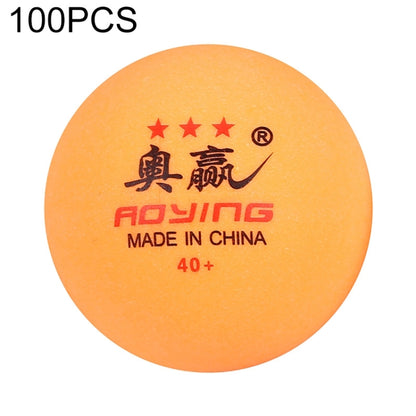 ROYING 100 PCS Professional ABS ลูกปิงปองเส้นผ่านศูนย์กลาง: 40 มม, White 3Stars, Orange 3Stars
