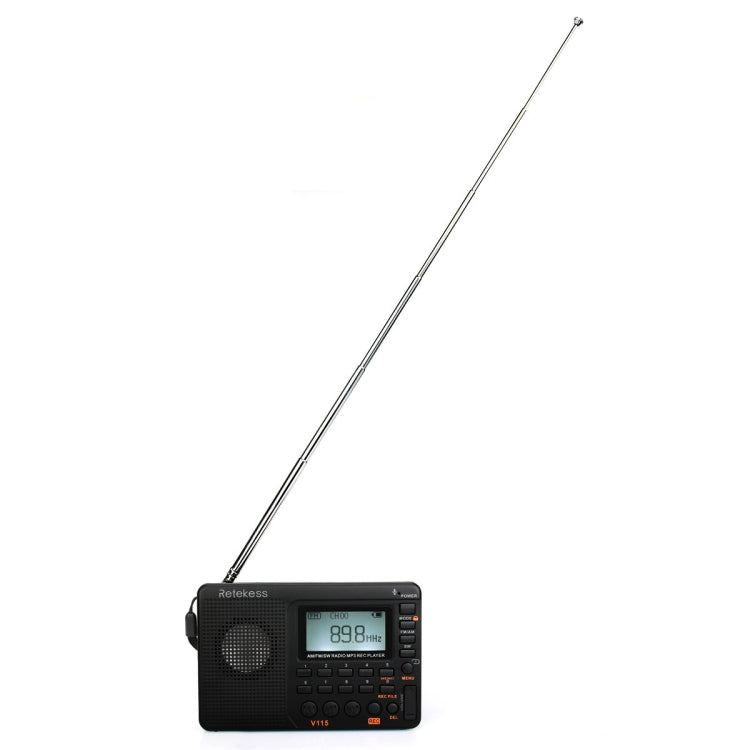 Retekess V-115 Full Band วิทยุ FM AM เครื่องเล่น MP3 แบบพกพา, V-115