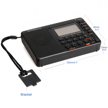 Retekess V-115 Full Band วิทยุ FM AM เครื่องเล่น MP3 แบบพกพา, V-115