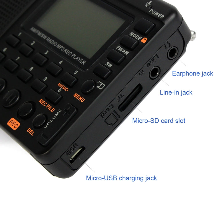 Retekess V-115 Full Band วิทยุ FM AM เครื่องเล่น MP3 แบบพกพา, V-115