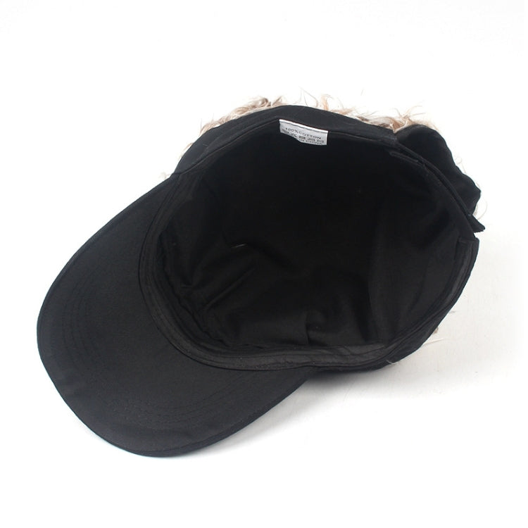 หมวกเบสบอลบังแดดกลางแจ้งแฟชั่น unisex พร้อมวิกผม, One Size