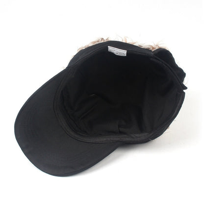 หมวกเบสบอลบังแดดกลางแจ้งแฟชั่น unisex พร้อมวิกผม, One Size
