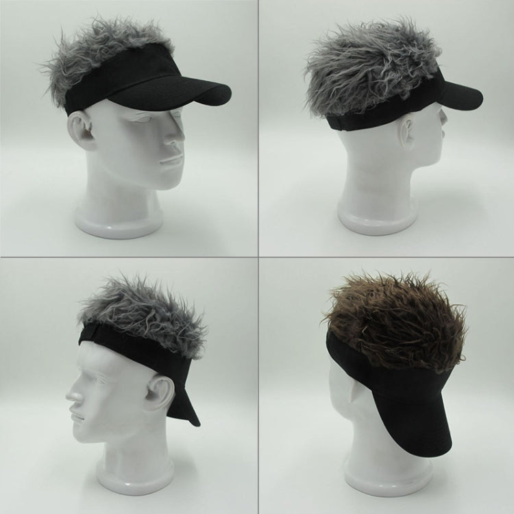 หมวกเบสบอลบังแดดกลางแจ้งแฟชั่น unisex พร้อมวิกผม, One Size
