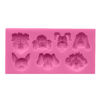 สุนัขรูปร่างการ์ตูนซิลิโคนFondantเค้กตกแต่งแม่พิมพ์, Dogs Shape