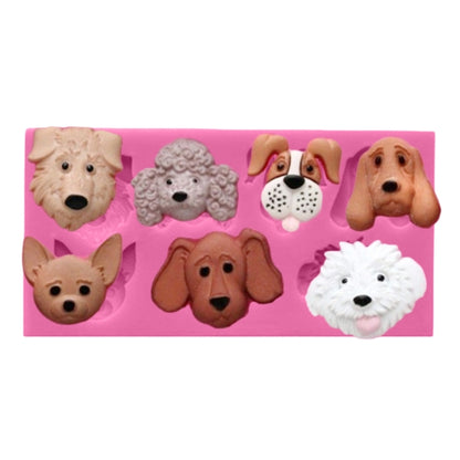สุนัขรูปร่างการ์ตูนซิลิโคนFondantเค้กตกแต่งแม่พิมพ์, Dogs Shape