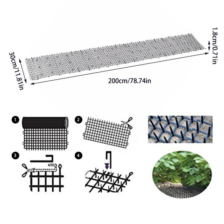 Anti-cat Net Spur Pad เพื่อขับเคลื่อนสิ่งประดิษฐ์ของแมวและสุนัข, 1.8x30x200cm