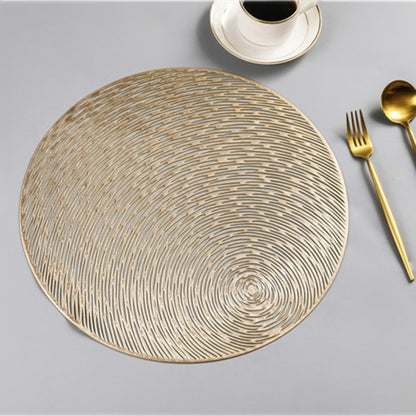 2 ชิ้นแฟชั่นรอบกลวง Placemats เสื่อโต๊ะพีวีซีถ้วยกาแฟแผ่น